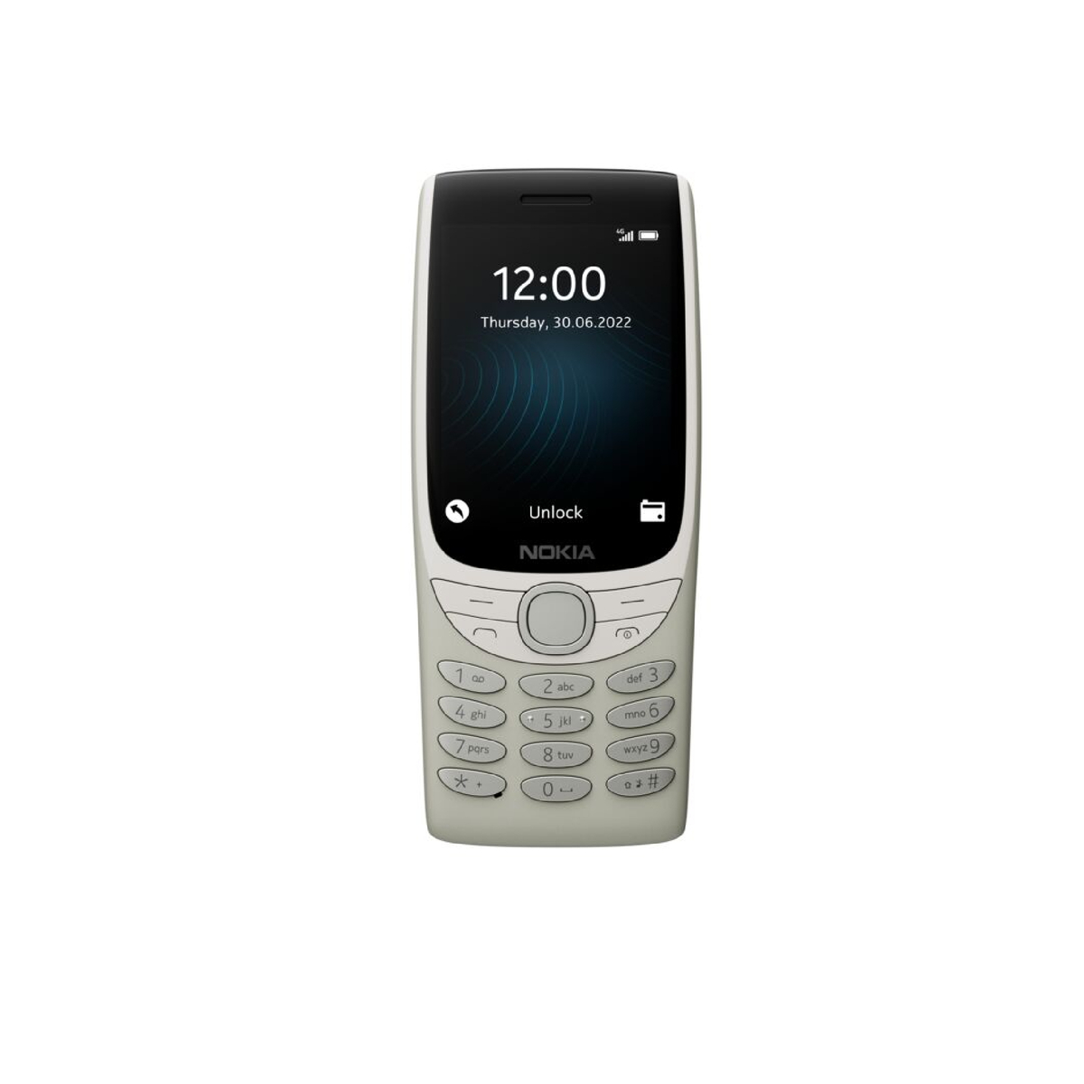 Nokia 8210 Dual SIM 4G Feature Phone, 48 MB RAM, 128 MB Storage, Sand