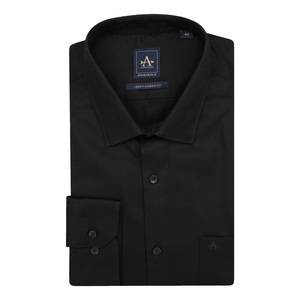 Arrow Men's Liberty Regular fit Long Sleeve Formal Woven Shirt, ARAESH0084, Black, 42