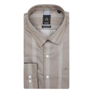 Arrow Men's Manhattan Slim Fit Long Sleeve Formal Woven Shirt, ANAESH1001, Burly Wood, 42