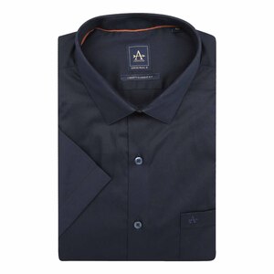 Arrow Men's Liberty Regular fit Short Sleeve Formal Woven Shirt, ARAESH0034, Navy, 40