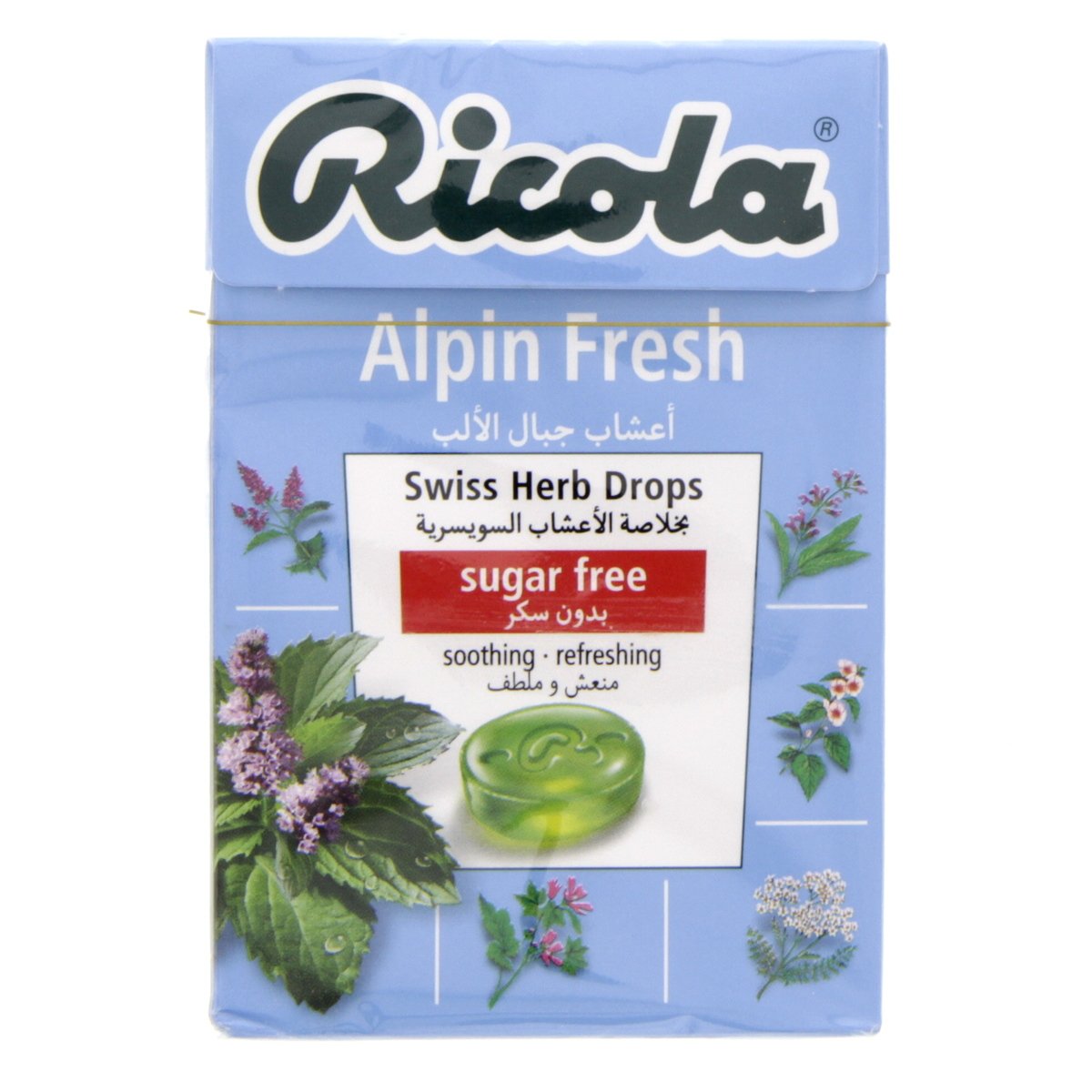 Ricola Alpin Fresh Swiss Herb Drops Sugar Free 45 g