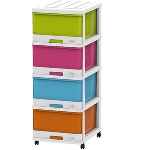 كوزموبلاست خزانة تخزين 4 طبقات بألوان متنوعة
