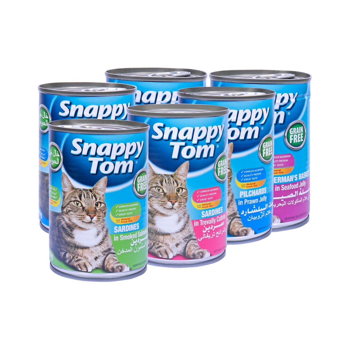 سنابي توم طعام قطط متنوع 6 × 400 جم