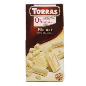 Buy Torras Sugar Free White Chocolate 75g Online at Best Price | Covrd Choco.Bars&Tab | Lulu UAE in Kuwait