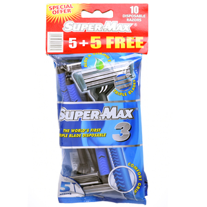 Supermax Men Disposable Triple Blade 5pcs