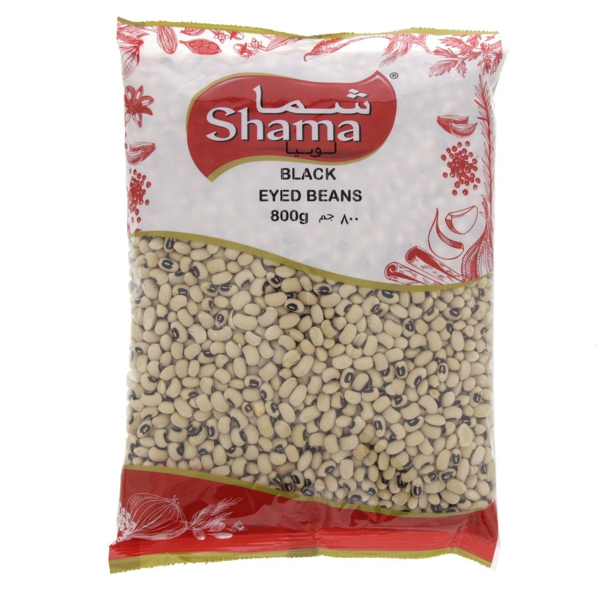 Shama Black Eyed Beans 800 g