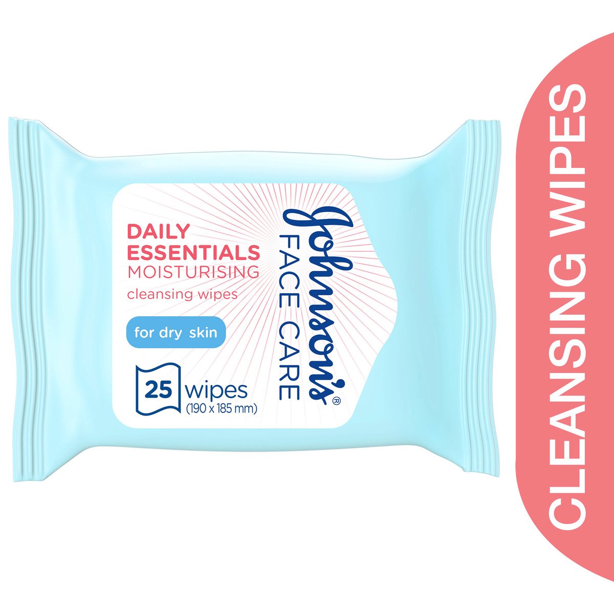 Johnson's Cleansing Wipes Daily Essentials Moisturising Dry Skin 25 pcs