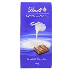 Buy Lindt Swiss Classic Milk Chocolate 100 g Online at Best Price | Covrd Choco.Bars&Tab | Lulu Kuwait in Kuwait