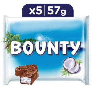 Buy Bounty Milk Chocolate Bars 57g x 5pcs Online at Best Price | Covrd Choco.Bars&Tab | Lulu KSA in UAE