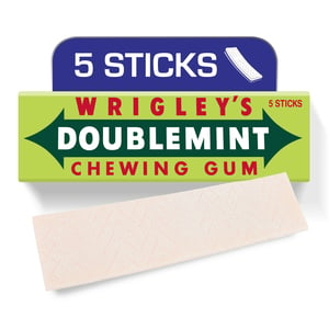 Wrigley's Double Mint Peppermint Gum 5pcs