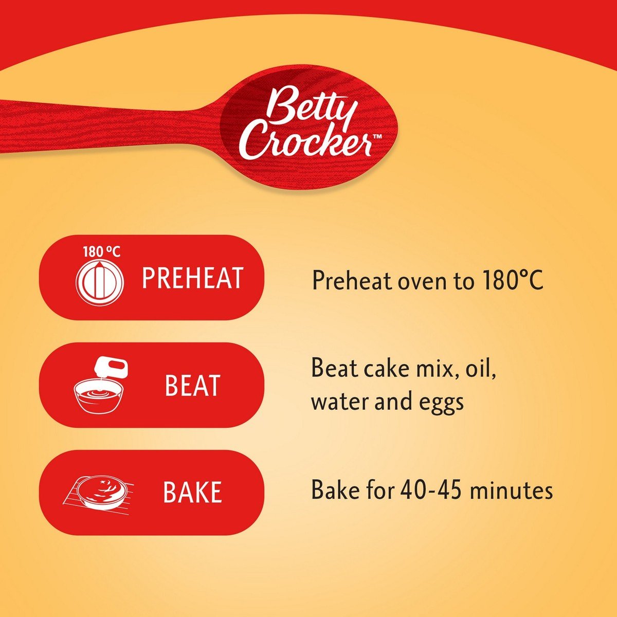 Betty Crocker Super Moist Cake Mix Yellow 500g