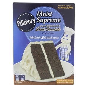 Buy Pillsburry Moist Supreme Cake Mix Dark Chocolate 485 g Online at Best Price | Cake & Dessert Mixes | Lulu KSA in Kuwait