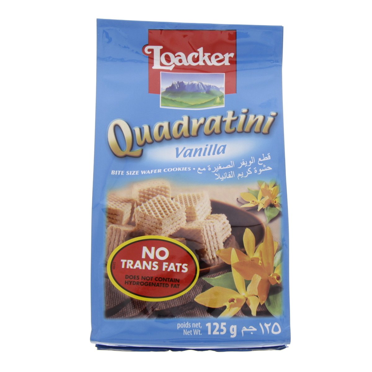 Buy Loacker Quadratini Vanilla Cream Filled Wafer Cubes 125g Online at Best Price | Wafer Biscuits | Lulu Kuwait in Saudi Arabia