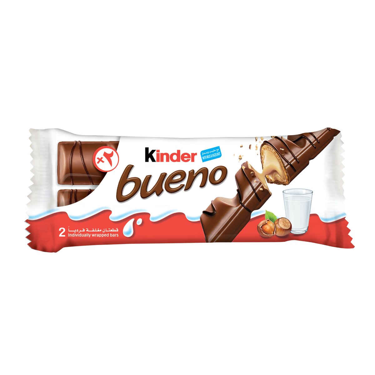 Buy Ferrero Kinder Bueno 2 pcs Online at Best Price | Kids Chocolate | Lulu Egypt in Saudi Arabia