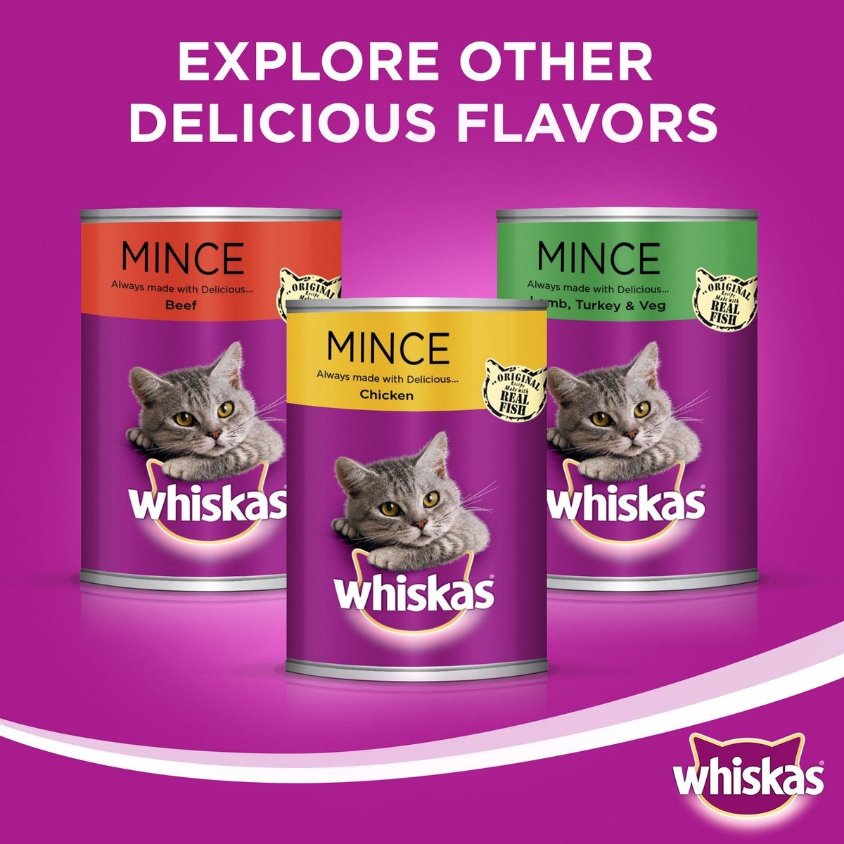 Whiskas® Mince Chicken and Veal in Loaf Can 400 g