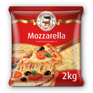 The Three Cows Mozzarella Shredded Cheese 2 kg