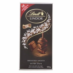 Lindt Lindor Extra Dark Chocolate 100 g