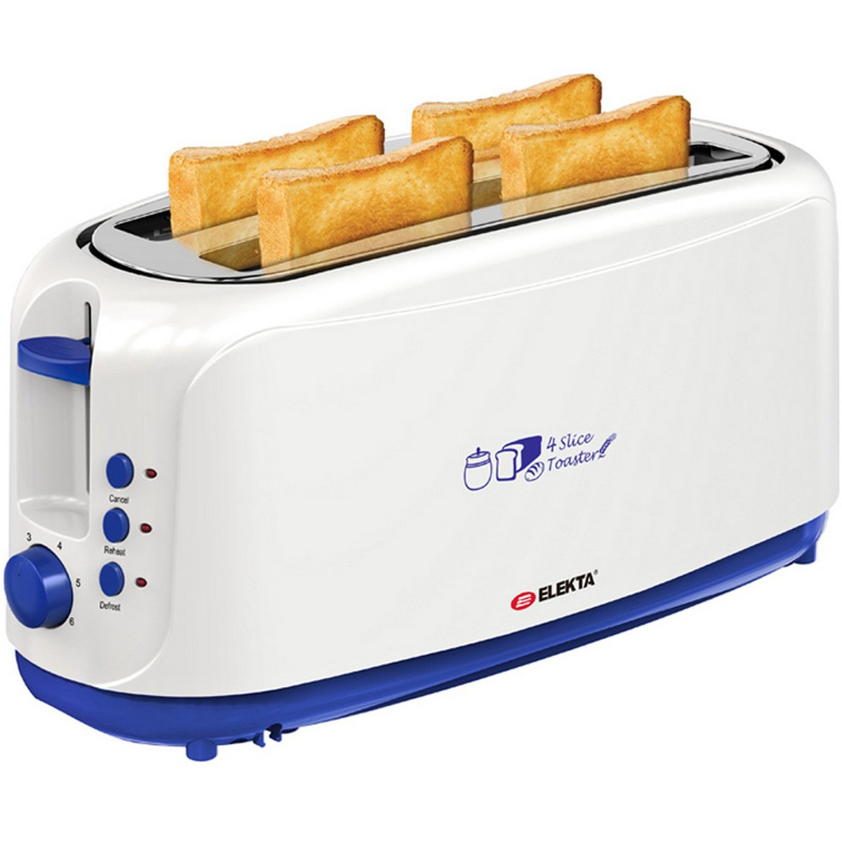 Elekta Toaster with 3 function ET452 4 Slice