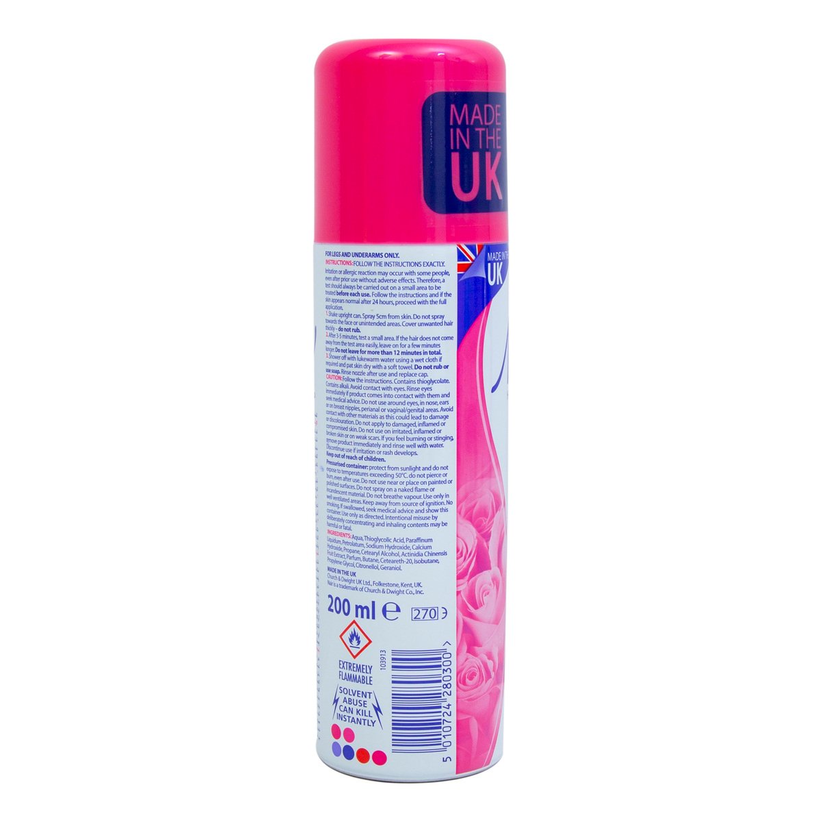 Nair Hair Removal Spray Rose Fragrance 200ml Online at Best Price | Ladies  Hair Removers | Lulu KSA