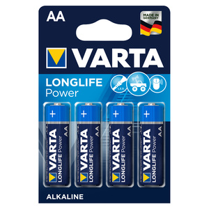 Varta  Long Life Power AA Alkaline Battery 4pcs
