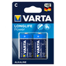 Varta  Long Life Power C Alkaline Battery 2pcs