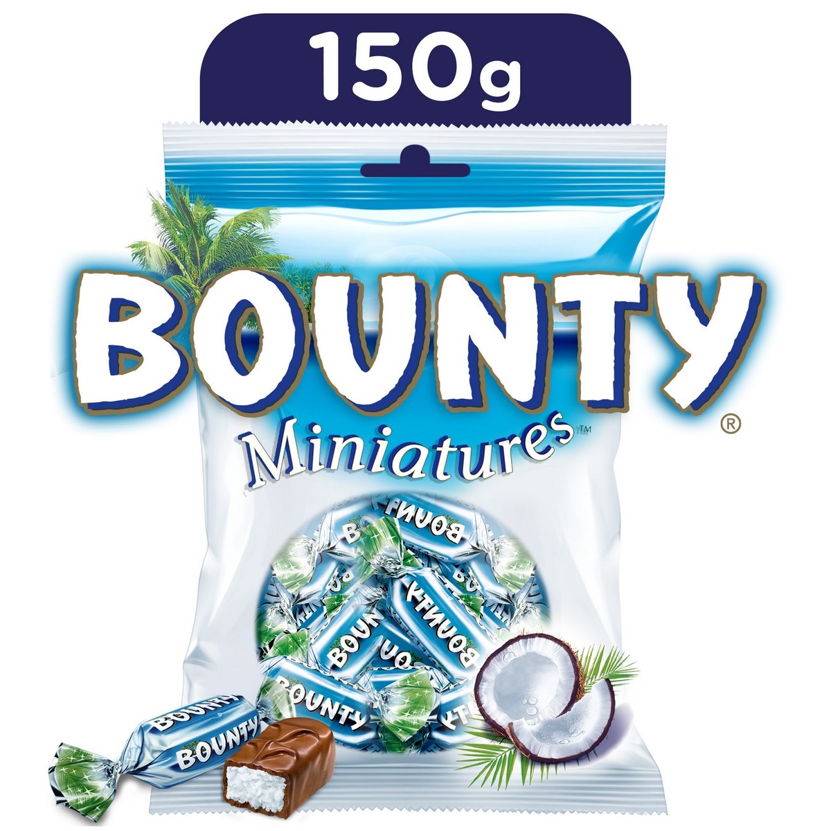 Buy Bounty Miniatures Milk Chocolate Mini Bars 150 g Online at Best Price | Chocolate Bags | Lulu Egypt in Saudi Arabia