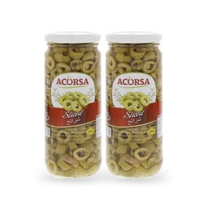 Acorsa Sliced Green Olives Value Pack 2 x 230 g