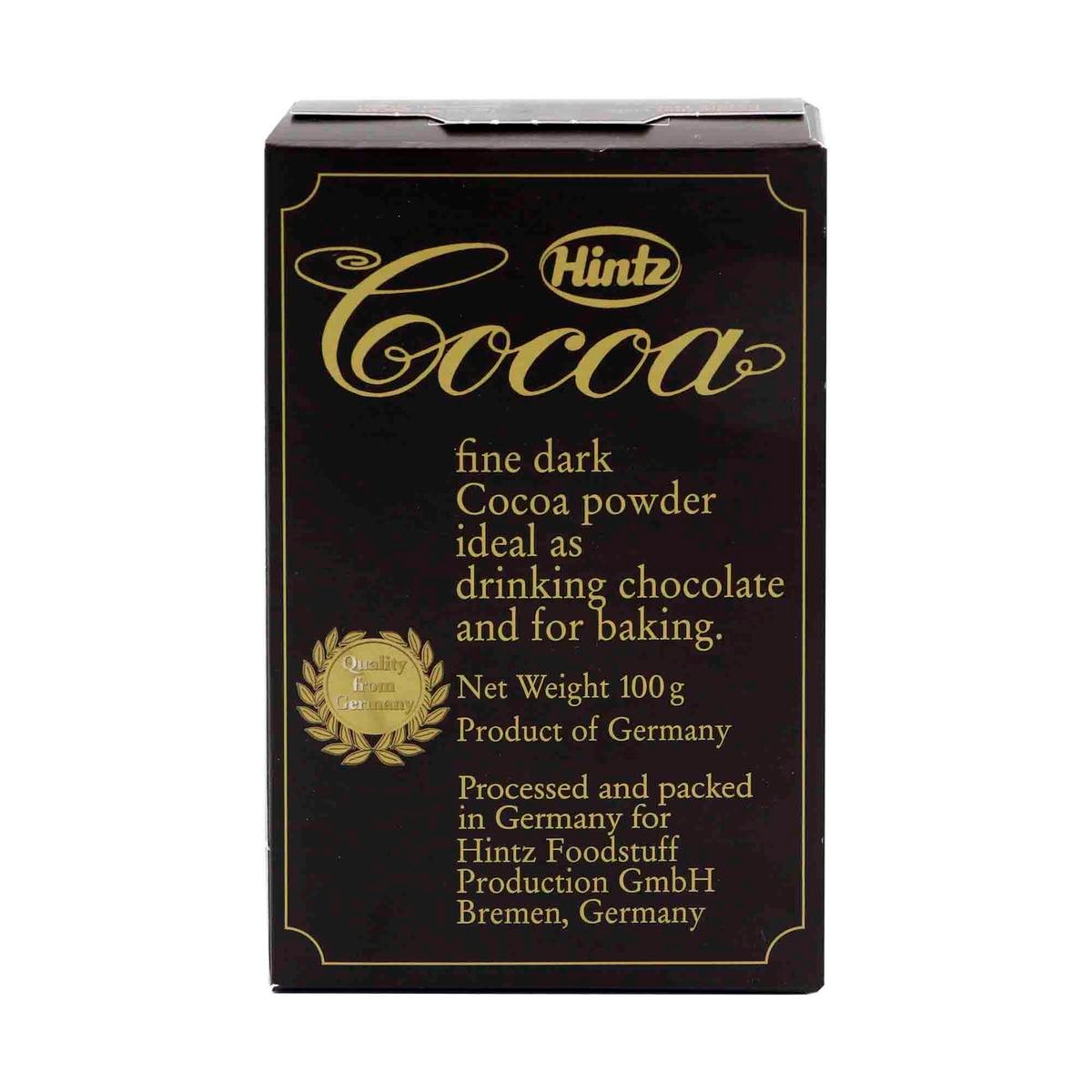 Buy Hintz Fine Dark Cocoa Powder 100g Online at Best Price | Chocolate Drink | Lulu KSA in Saudi Arabia