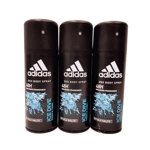 Adidas Deo Body Spray Men Assorted 3 x 150ml