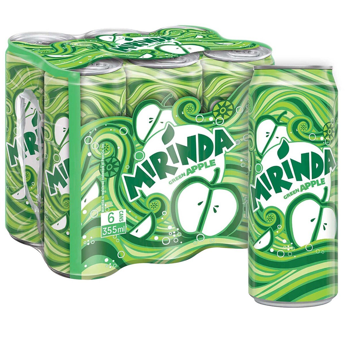 Mirinda Green Apple Carbonated Soft Drink Can 355 ml