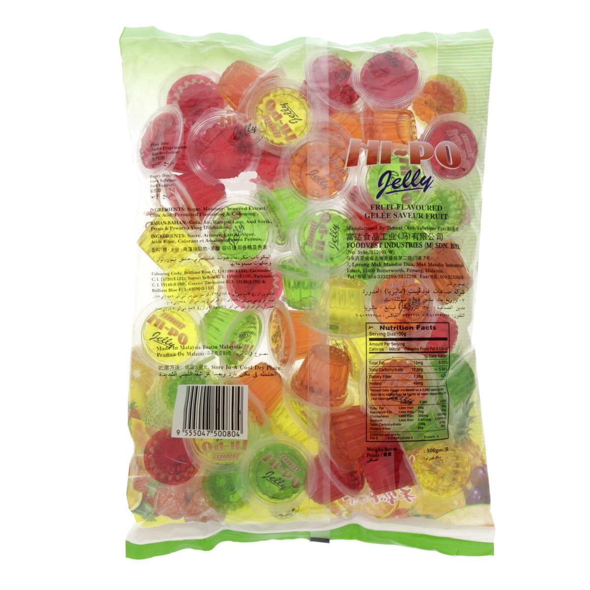 Hi-Po Jelly Pure Fruit Flavoured 500 g