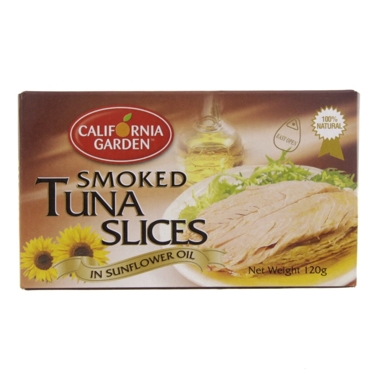 California Garden Canned Smoked Tuna Slices In Sunflower Oil 120 g