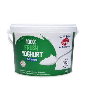 اشتري قم بشراء العين زبادي كامل الدسم طازج 4كجم Online at Best Price من الموقع - من لولو هايبر ماركت Plain Yoghurt في الامارات