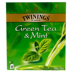 تويننجز شاي اخضر بالنعناع 100 كيس
