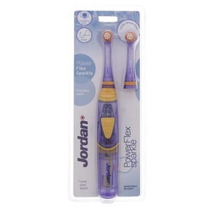 Jordan Powerflex Sparkle Battery Operated Toothbrush Soft Assorted Colours