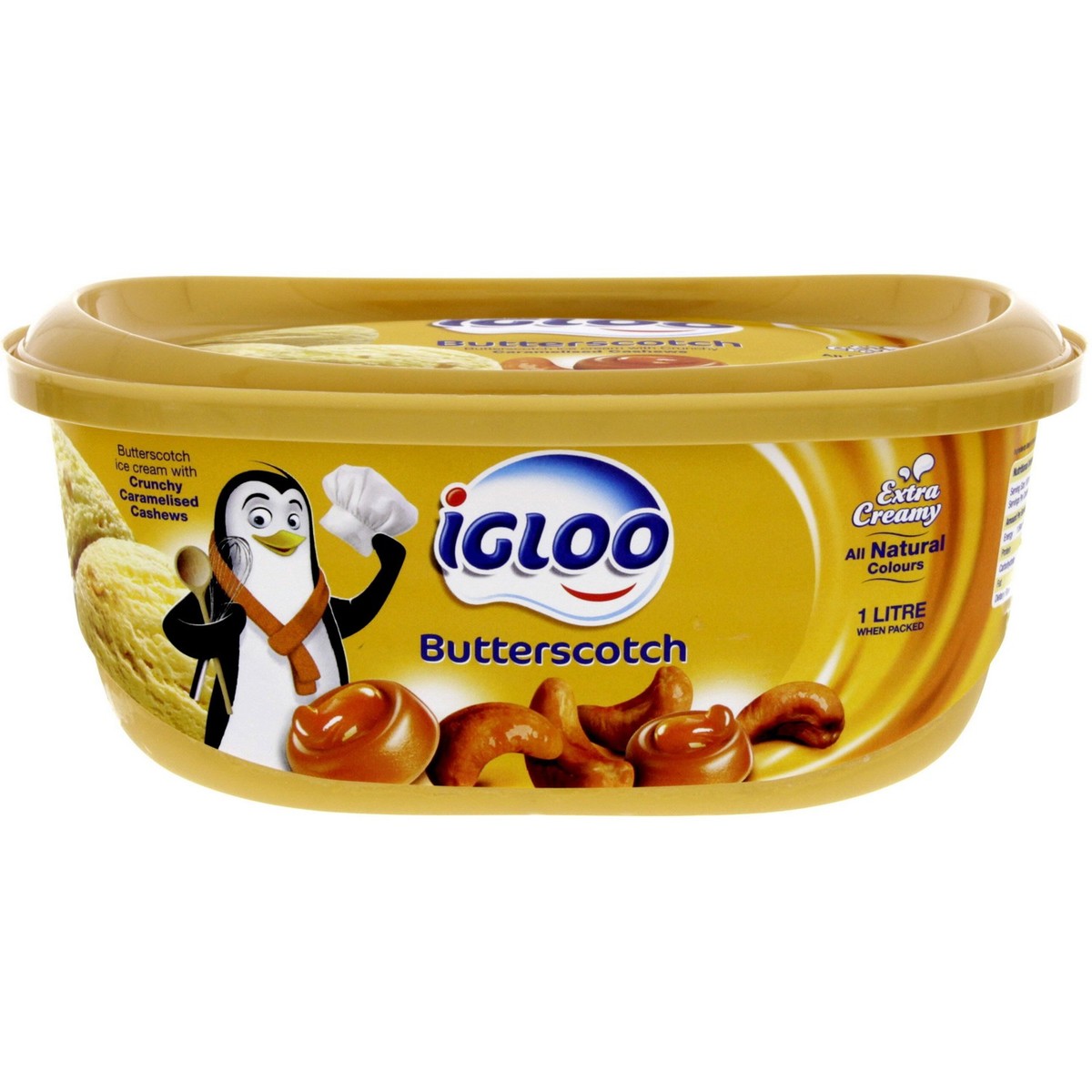 Buy Igloo Butterscotch Ice Cream 1 Litre Online at Best Price | Ice Cream Take Home | Lulu Kuwait in Saudi Arabia