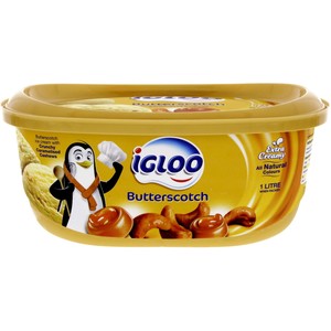 Buy Igloo Butterscotch Ice Cream 1 Litre Online at Best Price | Ice Cream Take Home | Lulu KSA in Kuwait