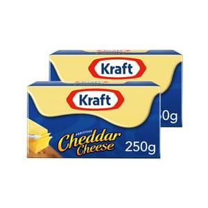 Kraft Processed Cheddar Cheese 2 x 250 g