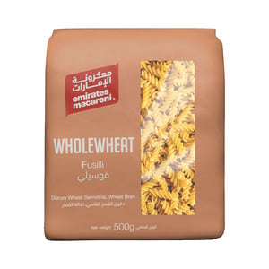 اشتري قم بشراء Emirates Macaroni Fusilli Whole Wheat Pasta 500 g Online at Best Price من الموقع - من لولو هايبر ماركت Pasta في الامارات
