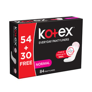Kotex Natural Panty Liners 100% Cotton Normal Size 84 pcs