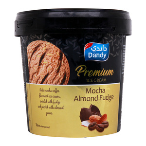 Dandy Premium Mocha Almond Fudge Ice Cream, 1 Litre