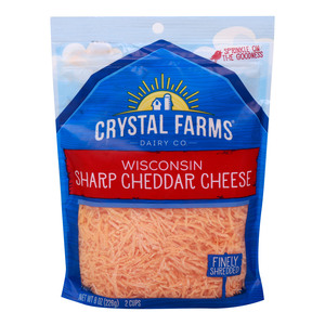Crystal Farms Wisconsin Sharp Cheddar Cheese, 8 oz