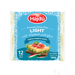 Hajdu Light Processed Cheese Slices, 12 pcs, 200 g