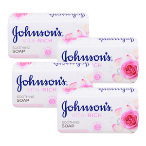 Johnson & Johnson Vita Rich Rose Water Soap, 4 x 175 g