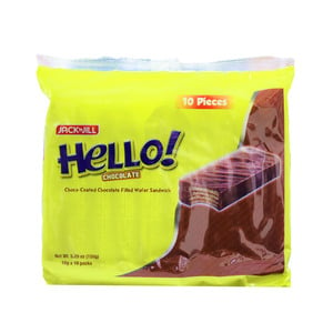 Jack 'n Jill Hello Wafer Chocolate 10 x 15 g