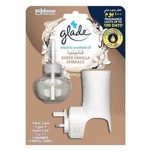 Glade Electric Warmer + Sheer Vanilla Embrace Scented Oil Value Pack 20 ml