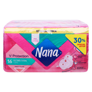 Nana Ultra Thin Long Sanitary Pads Value Pack 2 x 16 pcs