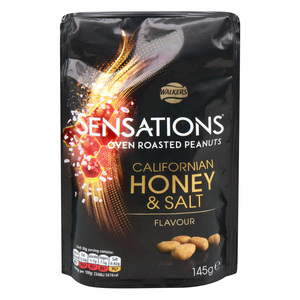 Walkers Sensations Californian Honey and Salt Oven Roasted Peanuts, 150 g