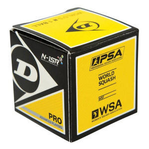 Dunlop Pro Squash Ball Double, Yellow, DL700112