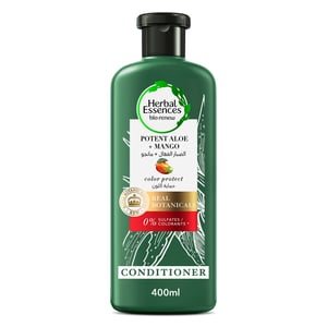 Herbal Essences Color Protect Sulfate Free Potent Aloe Vera + Mango Natural Conditioner for Dry Hair 400ml